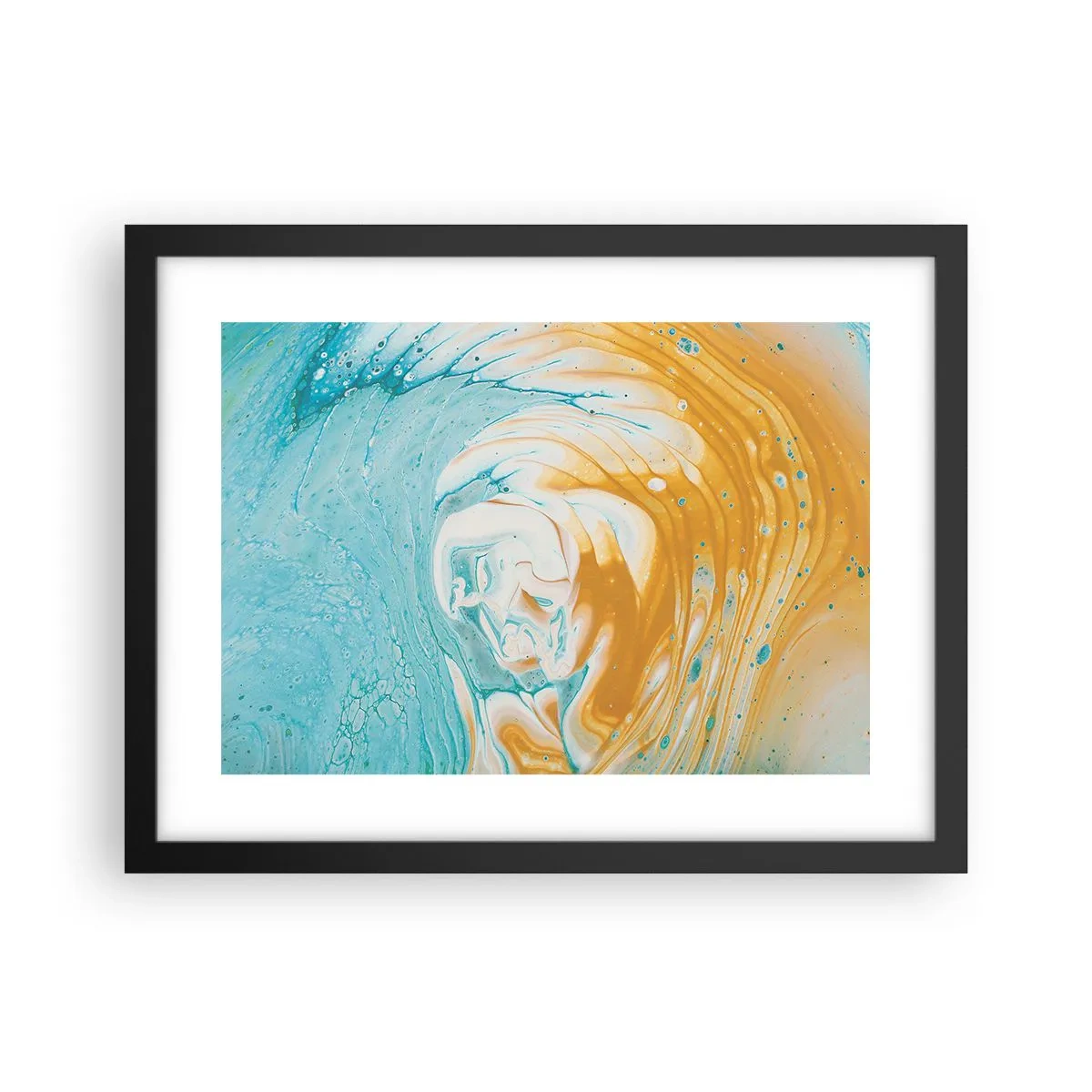 Poster in cornice nera - Vortice pastello - 40x30 cm