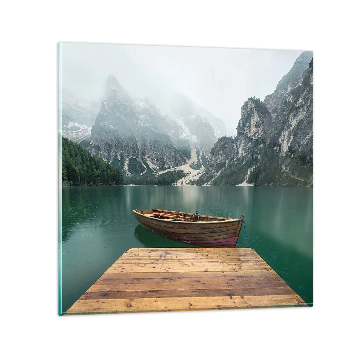 Quadro su vetro - E attorno le fiere rocce - 40x40 cm
