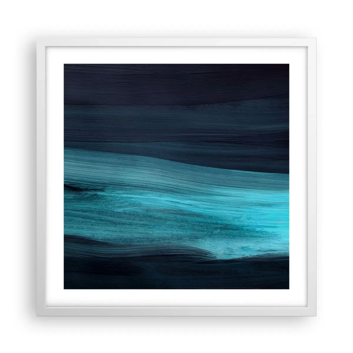 Poster in cornice bianca - Seguendo la corrente - 50x50 cm