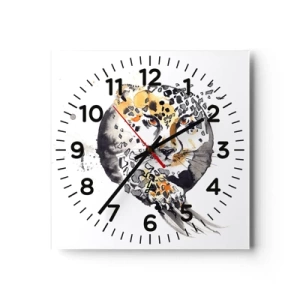 Orologio da parete - Orologio in Vetro - Bellezza predatrice - 30x30 cm