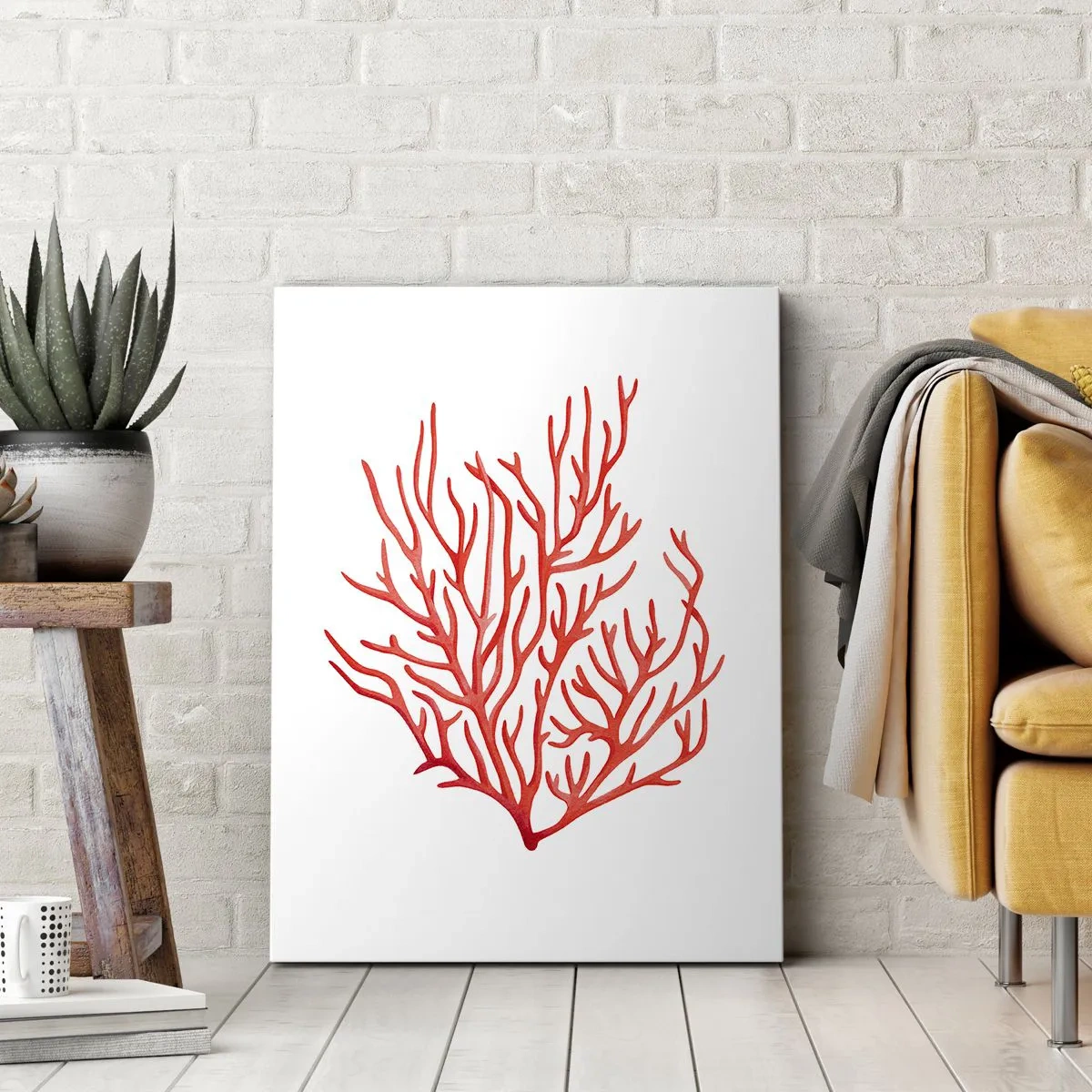 Quadro su tela - Stampe su Tela - Filigrana di corallo - 45x80 cm