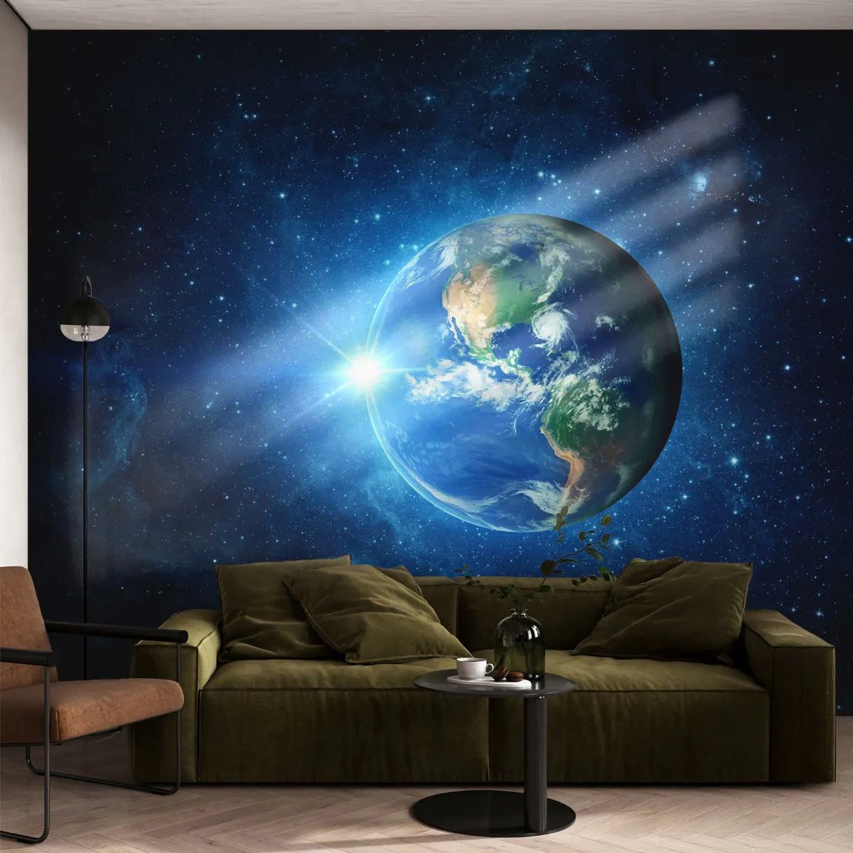 Fotomurali Premium Canvas - Siamo in cielo - Cosmo, Pianeta Terra, Globo - 300x210 cm