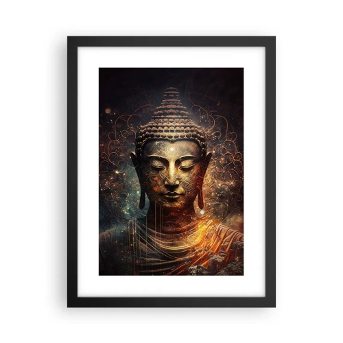 Poster in cornice nera - Equilibrio spirituale - 30x40 cm