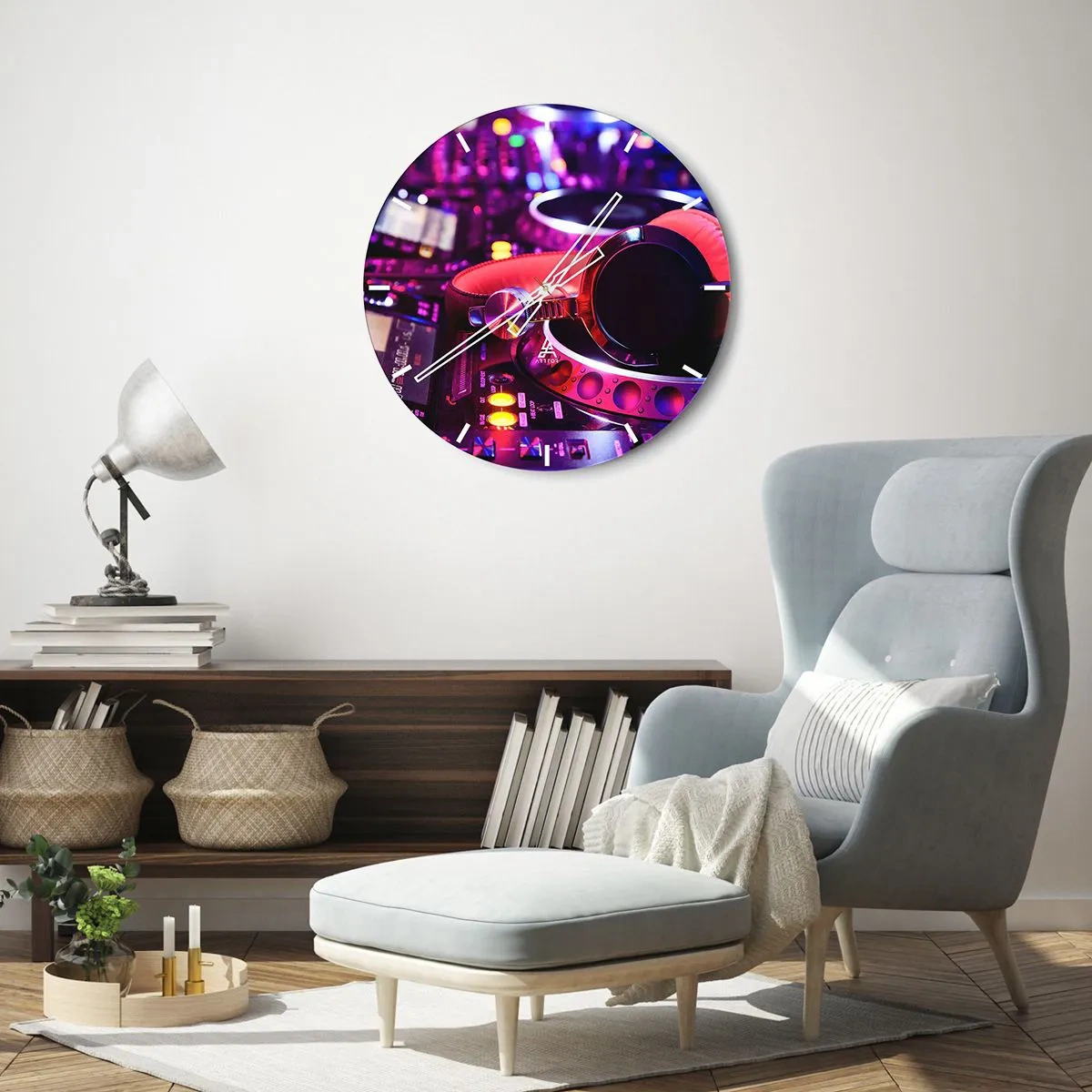 Orologio da parete - Orologio in Vetro - Prima che inizi la festa - 30x30 cm