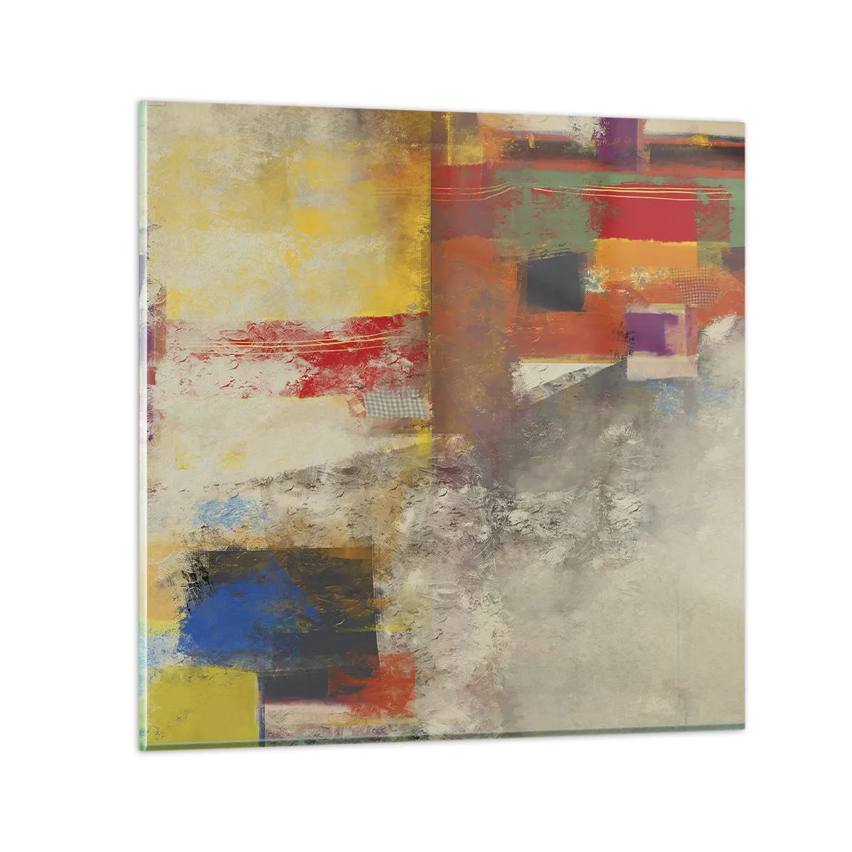 Quadro su vetro - Geometria dei colori - 30x30 cm