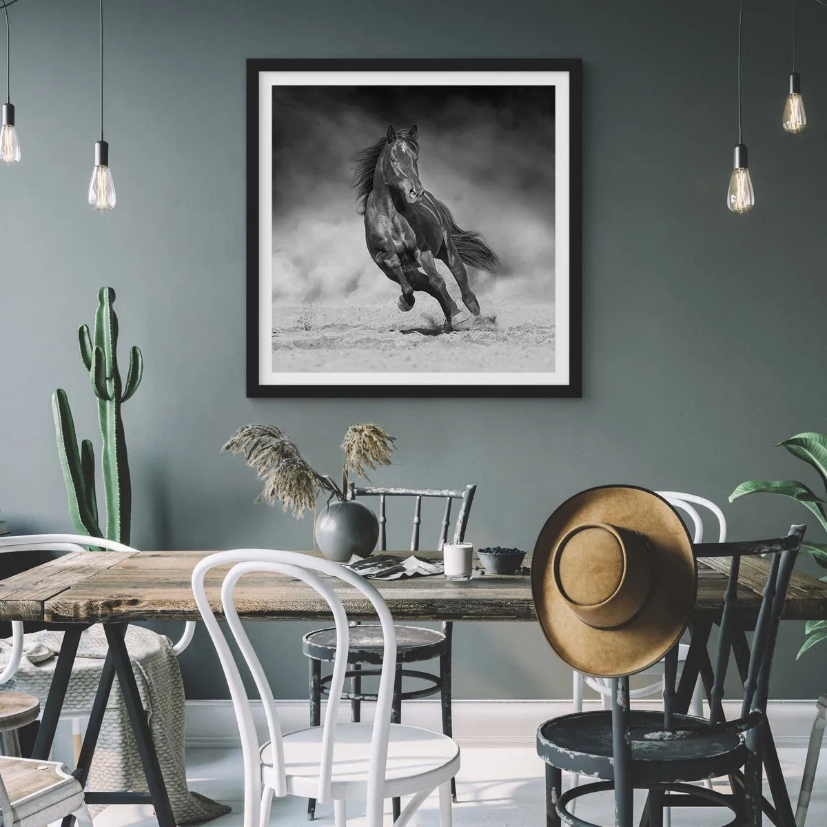 Poster in cornice nera - Degno dell'emiro - 30x30 cm