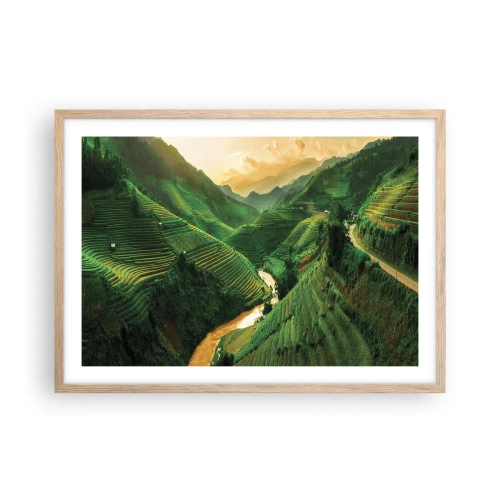 Poster in cornice rovere chiaro - Valle del Vietnam - 70x50 cm