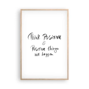 Poster in cornice rovere chiaro - Come vivere? - 61x91 cm