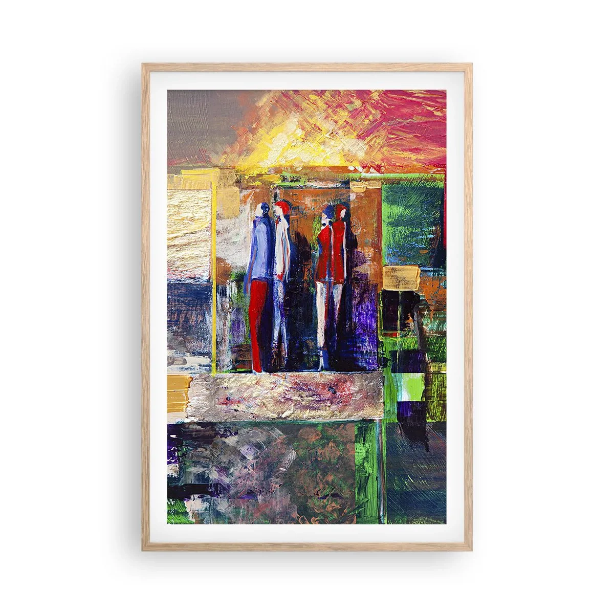 Poster in cornice rovere chiaro - Relazioni ed emozioni - 61x91 cm