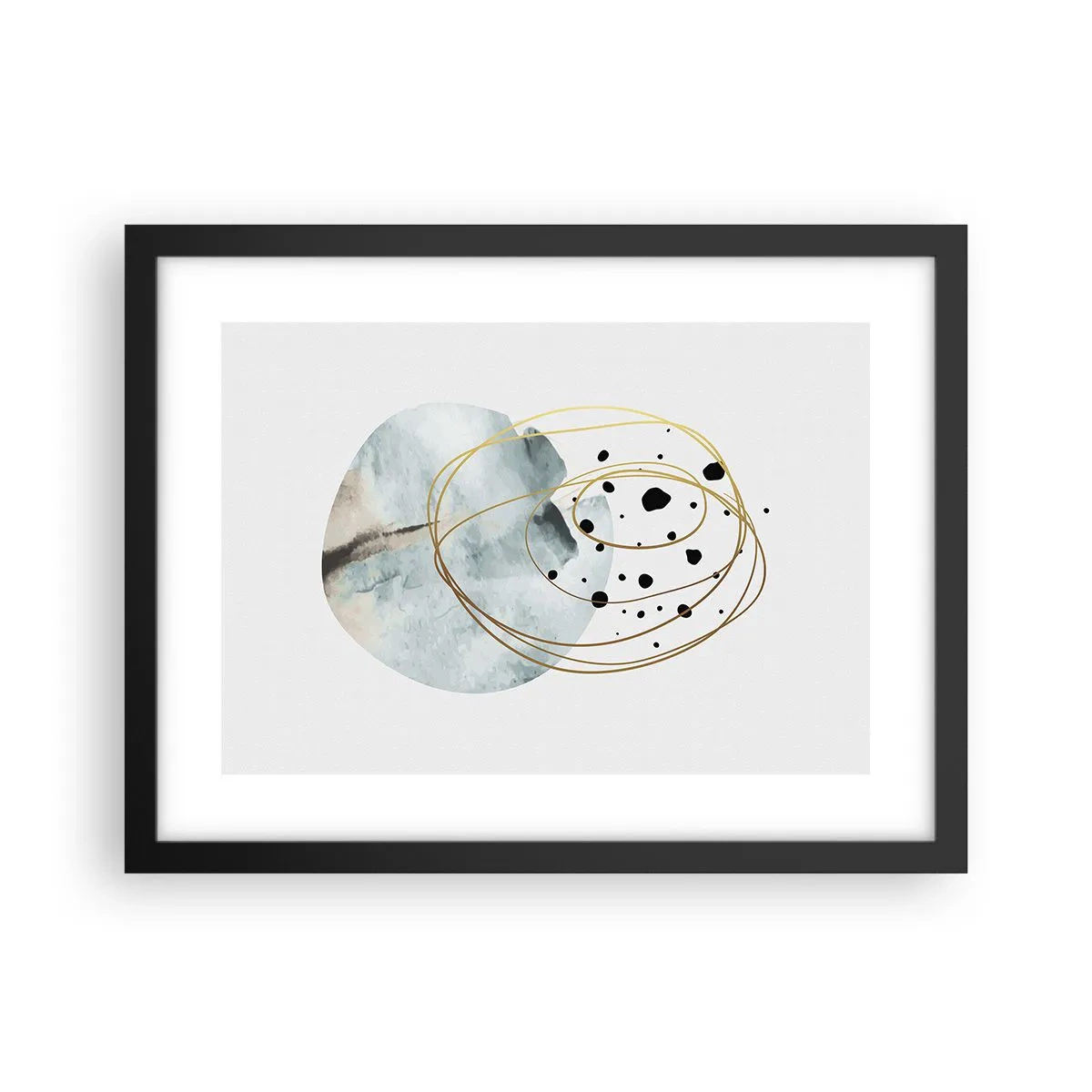 Poster in cornice nera - Nell'abbraccio dello spazio - 40x30 cm