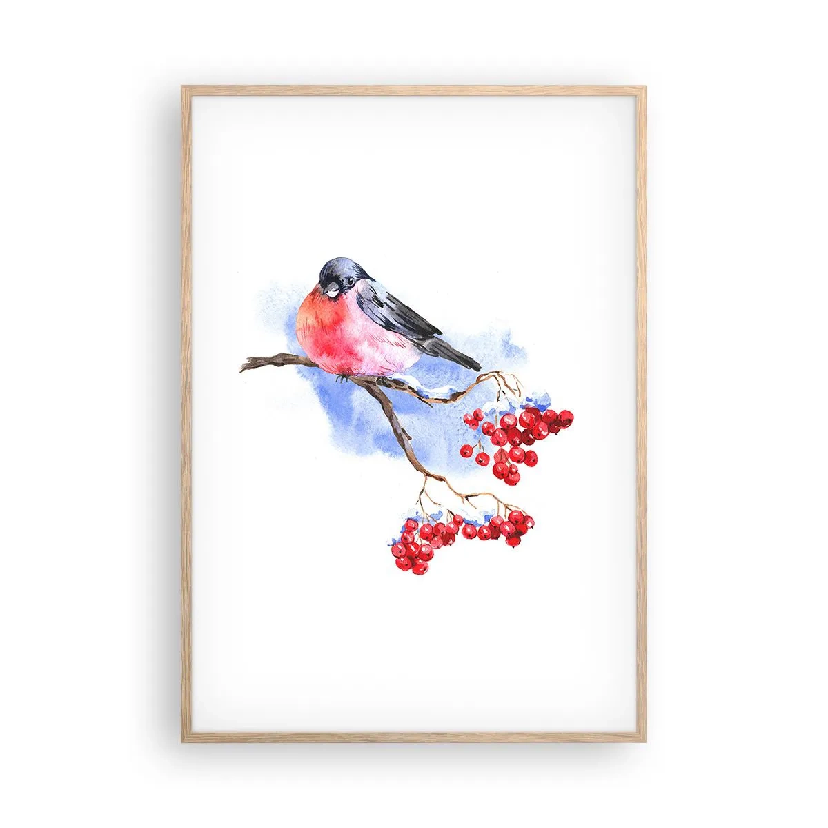 Poster in cornice rovere chiaro - L'inverno a colori - 70x100 cm