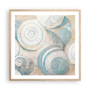 Poster in cornice rovere chiaro - Cosa nasconde la chiocciola? - 60x60 cm