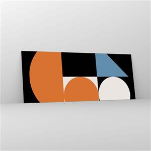 Quadro su vetro - Composizione di figure - 100x40 cm