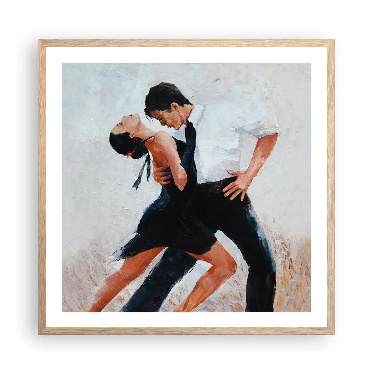 Poster in cornice rovere chiaro - Il tango dei miei sogni - 60x60 cm