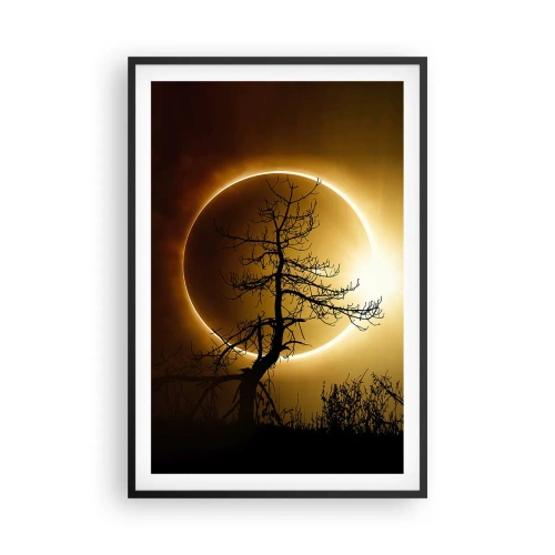 Poster in cornice nera - Eclissi totale - 61x91 cm