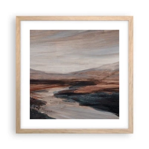 Poster in cornice rovere chiaro - Valle tranquilla - 40x40 cm