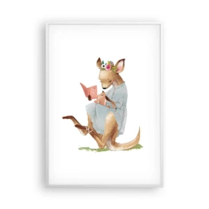 Poster in cornice bianca - Mamma, leggimi - 70x100 cm