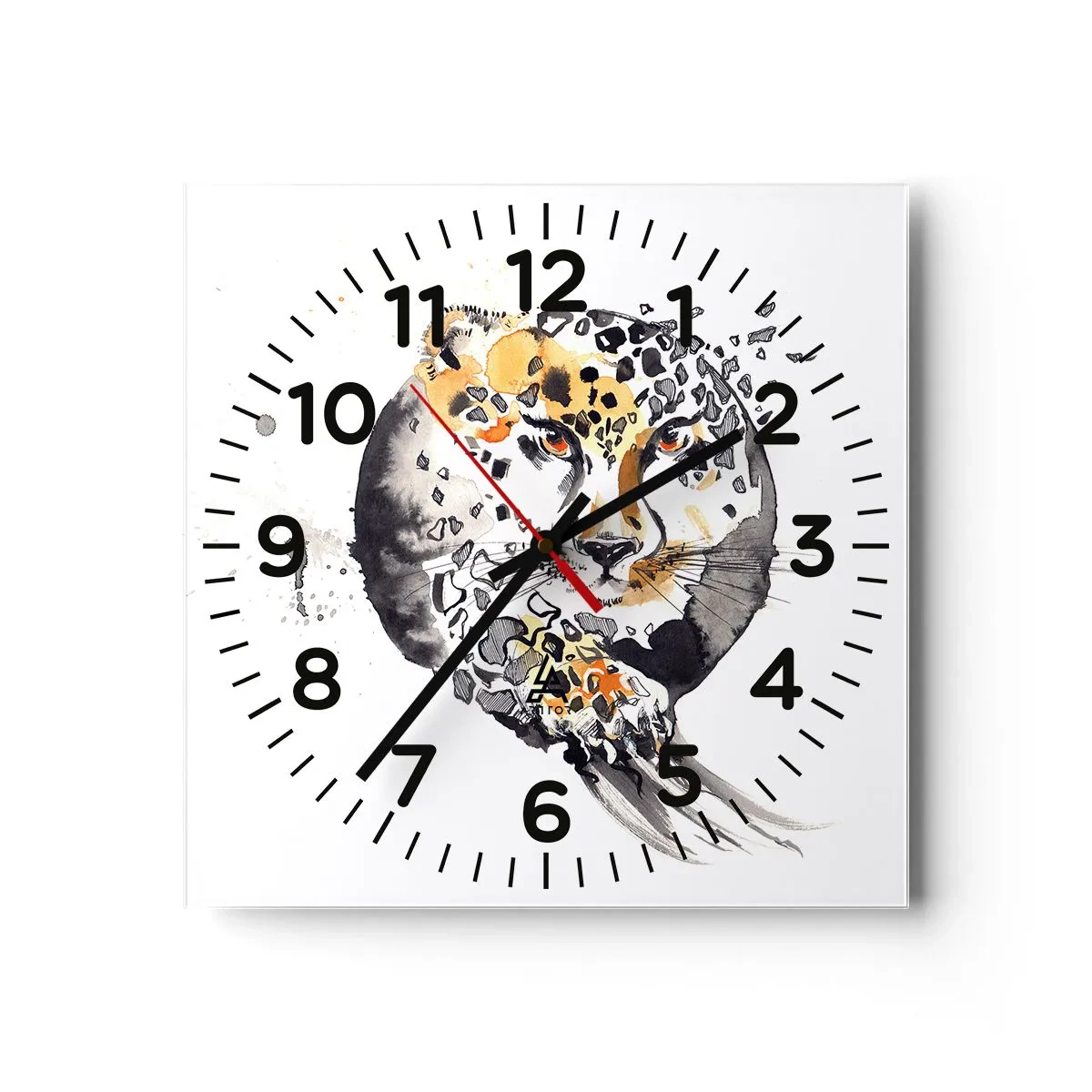 Orologio da parete - Orologio in Vetro - Bellezza predatrice - 40x40 cm