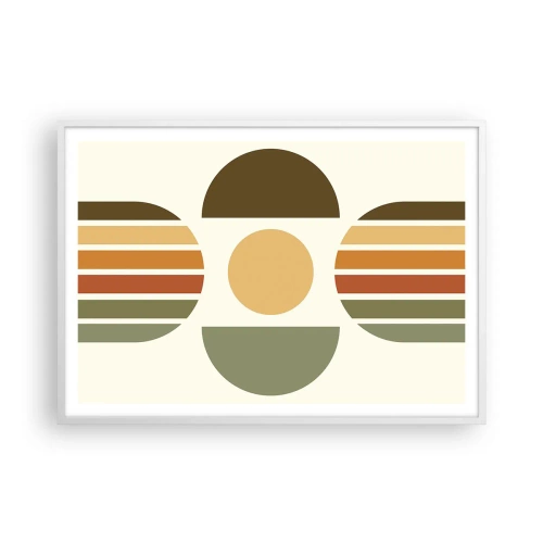 Poster in cornice bianca - Nei colori della terra - 100x70 cm