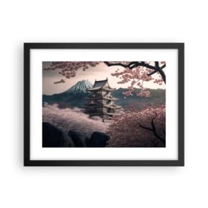 Poster in cornice nera - Il Paese dei ciliegi in fiore - 40x30 cm