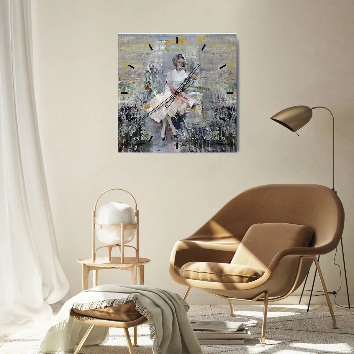 Orologio da parete - Orologio in Vetro - Classica e moderna - 40x40 cm