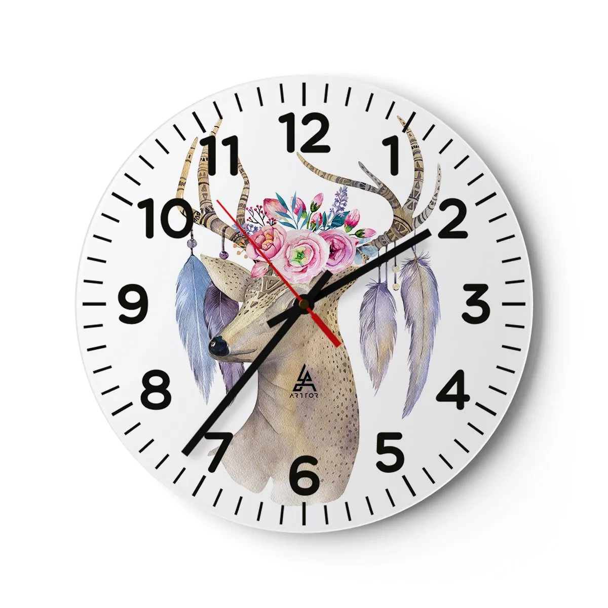Orologio da parete - Orologio in Vetro - Guida delle anime: delicato e innocente - 40x40 cm