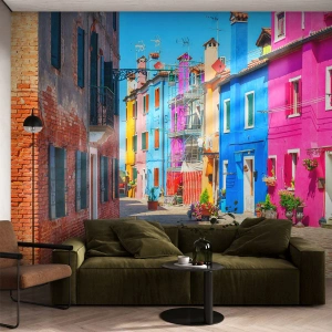 Fotomurali Premium Canvas - La cittadina dei pappagalli - Città, Italia, Architettura - 250x175 cm