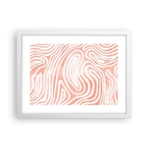 Poster in cornice bianca - Nel labirinto di corallo - 40x30 cm