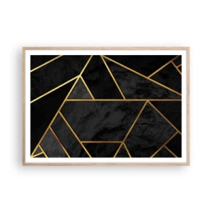 Poster in cornice rovere chiaro - Oscurità e luce - 100x70 cm