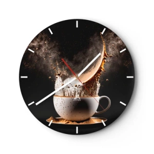 Orologio da parete - Orologio in Vetro - Esplosione di sapore - 40x40 cm