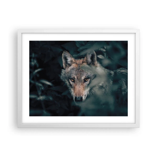 Poster in cornice bianca - Cacciatore - 50x40 cm