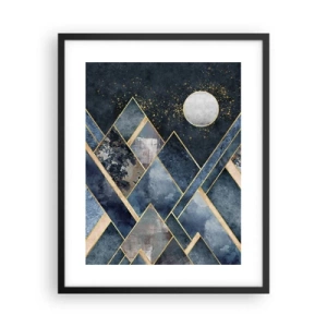Poster in cornice nera - Paesaggio geometrico - 40x50 cm