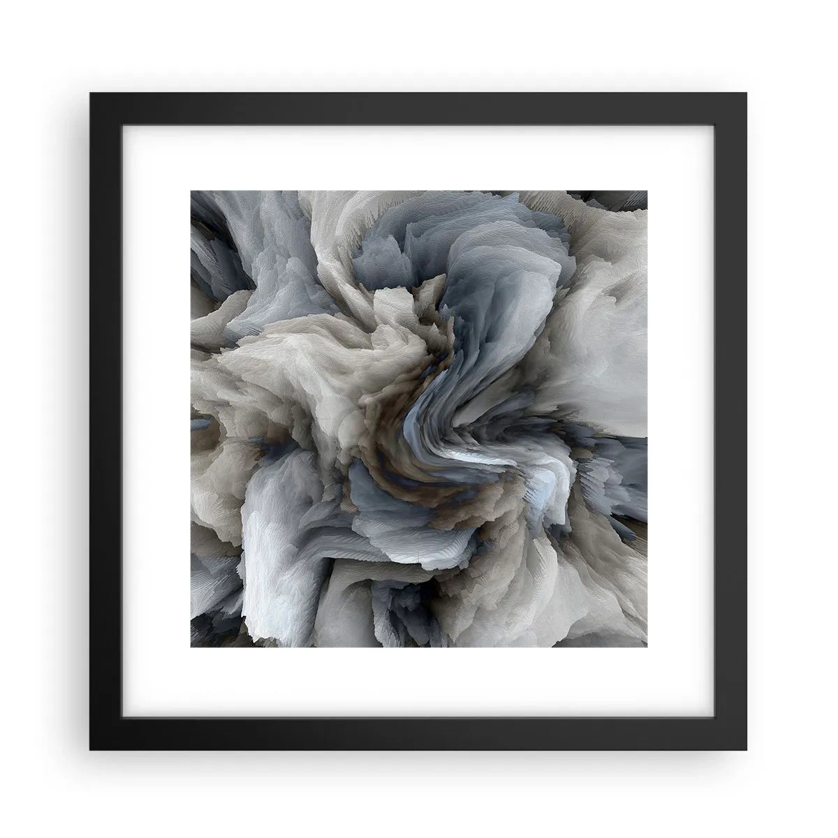 Poster in cornice nera - Pietra in fiore - 30x30 cm