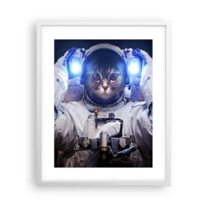 Poster in cornice bianca - Houston, avete un problema - 40x50 cm