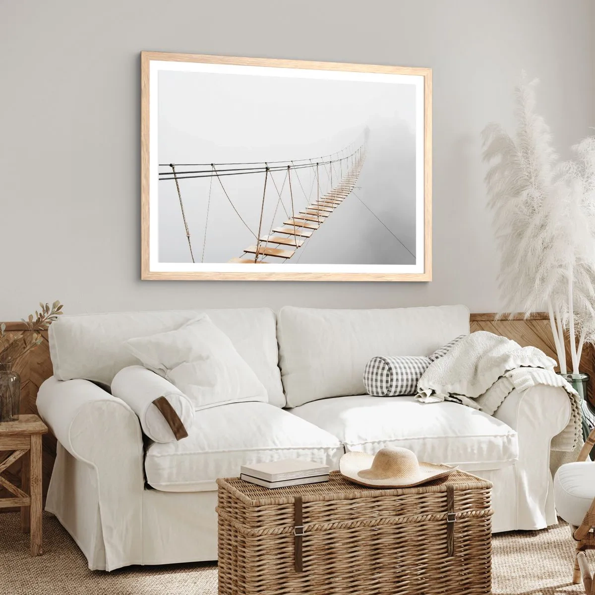 Poster in cornice rovere chiaro - Dove ti porta? - 70x50 cm