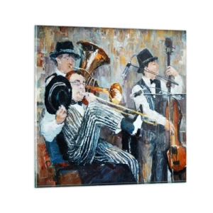 Quadro su vetro - Tutto il jazz - 50x50 cm
