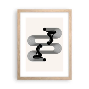 Poster in cornice rovere chiaro - Simmetria sensuale - 30x40 cm