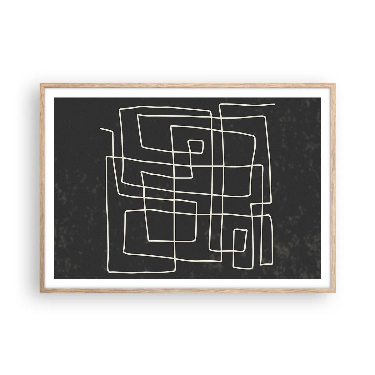 Poster in cornice rovere chiaro - Non è così semplice - 100x70 cm