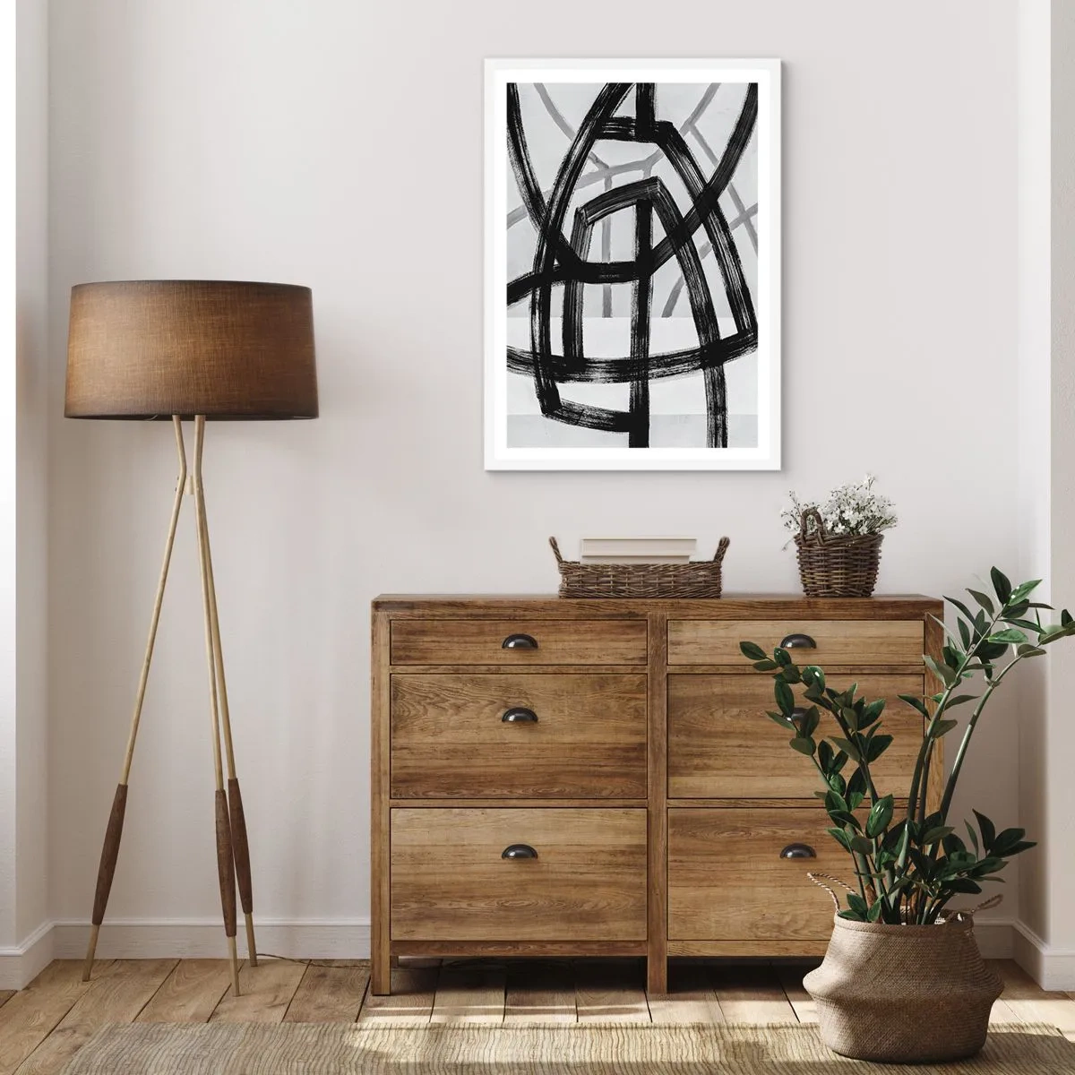 Poster in cornice bianca - Costruendo la profondità - 30x40 cm