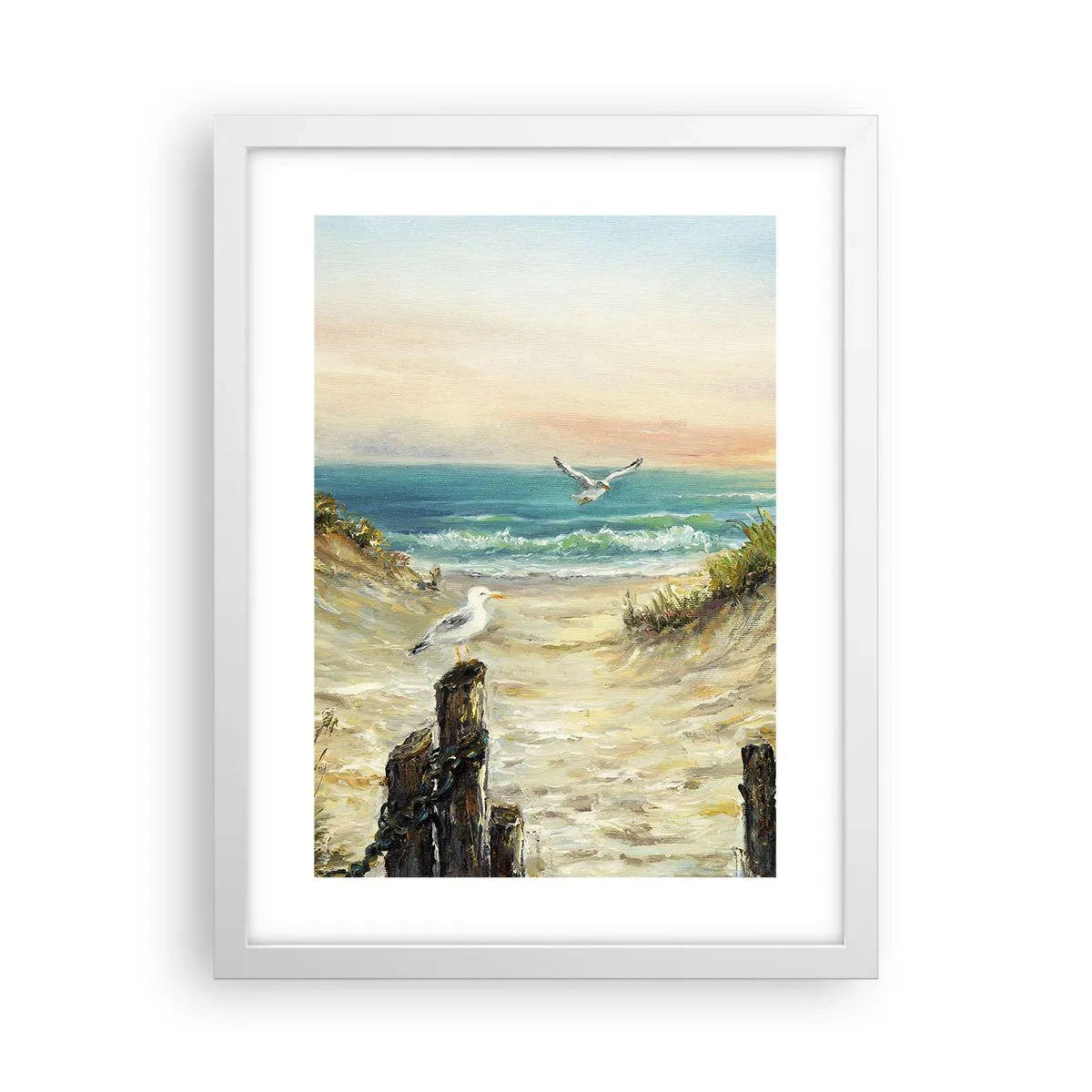 Poster in cornice bianca - Silenzio senza vento - 30x40 cm