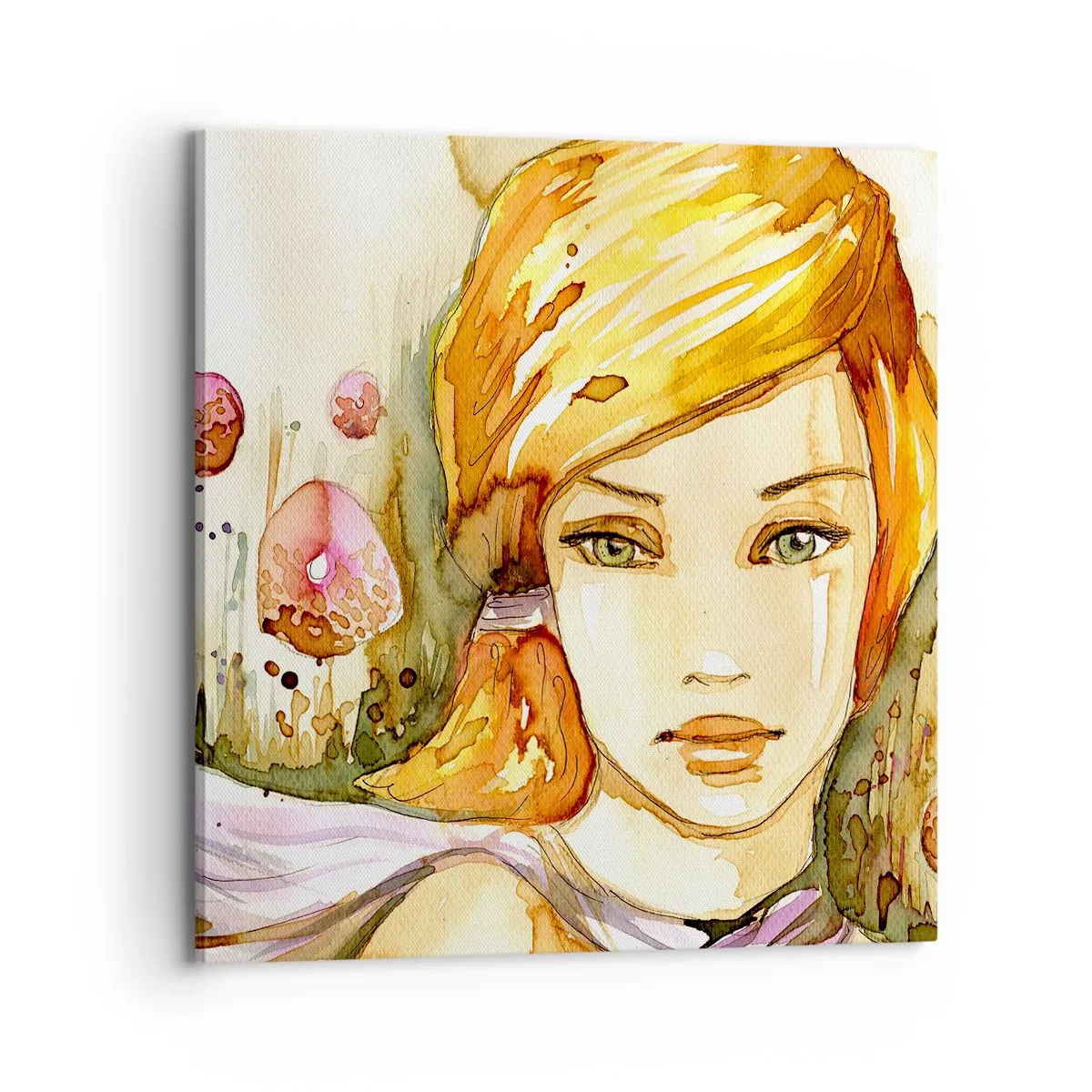 Quadro su tela - Stampe su Tela - Sguardo di smeraldo, che calma l'ira - 70x70 cm