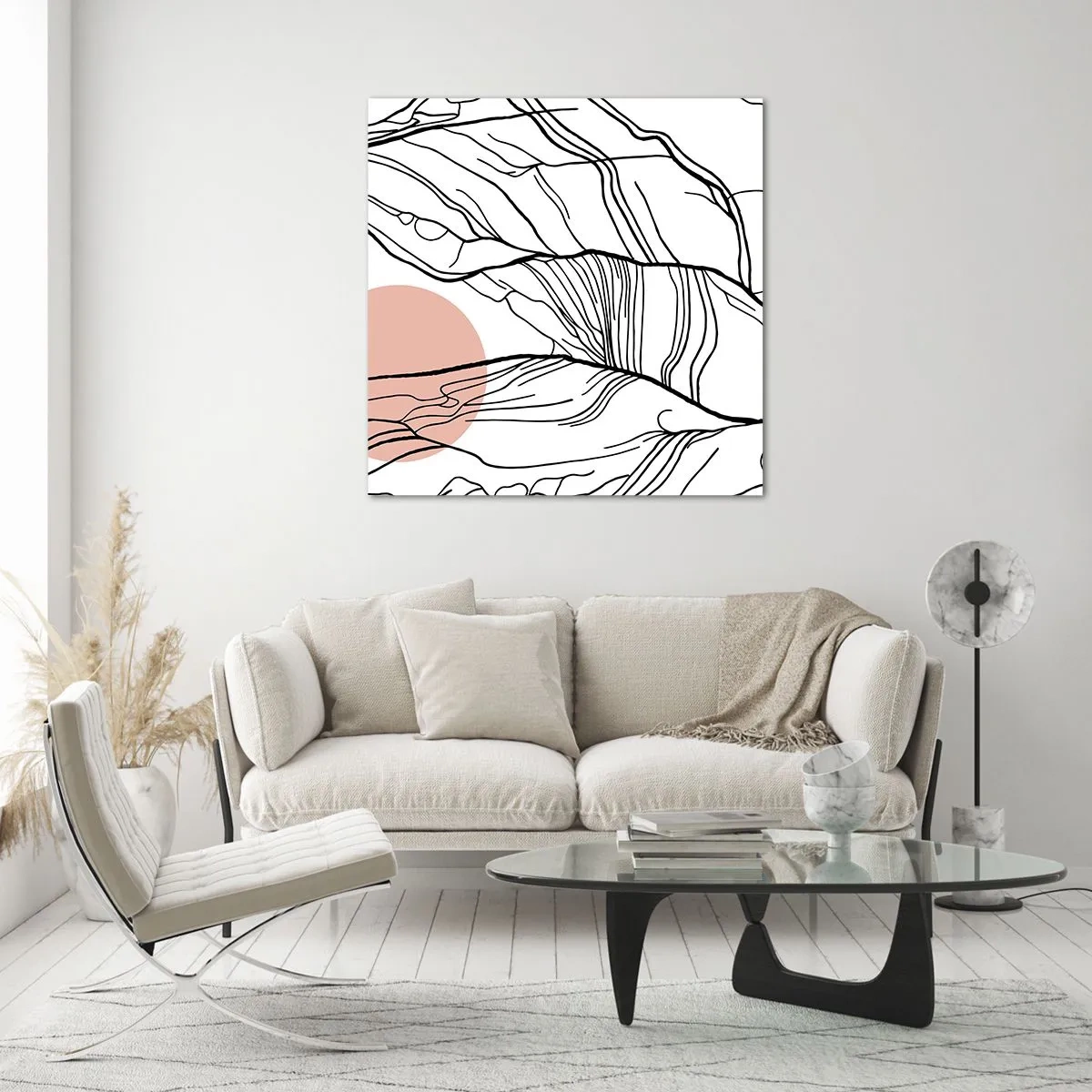 Quadro su vetro - Nella rete dei rami - 70x70 cm