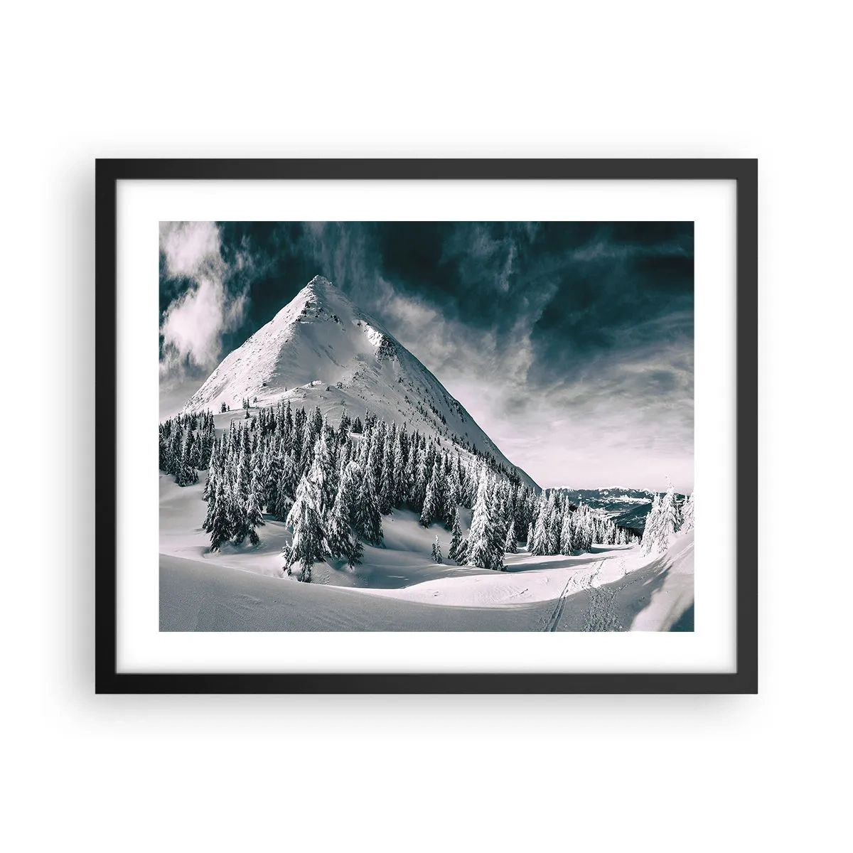 Poster in cornice nera - Il paese della neve e del ghiaccio - 50x40 cm