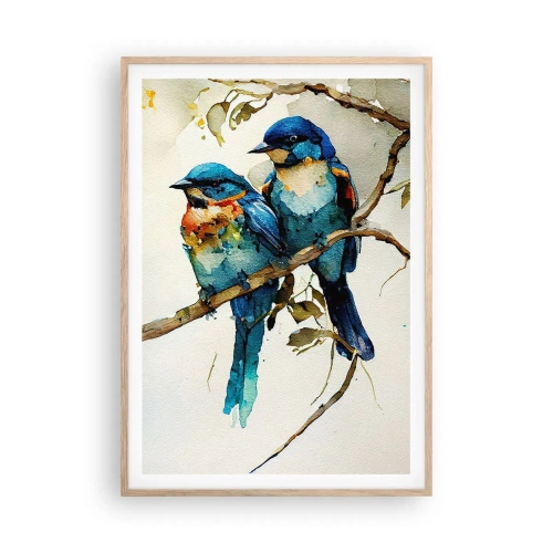 Poster in cornice rovere chiaro - Si è offeso? - 70x100 cm