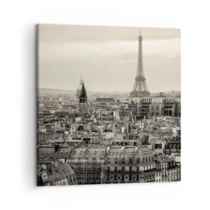 Quadro su tela - Stampe su Tela - Sui tetti di Parigi - 50x50 cm
