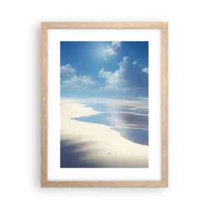 Poster in cornice rovere chiaro - Vacanze in paradiso - 30x40 cm
