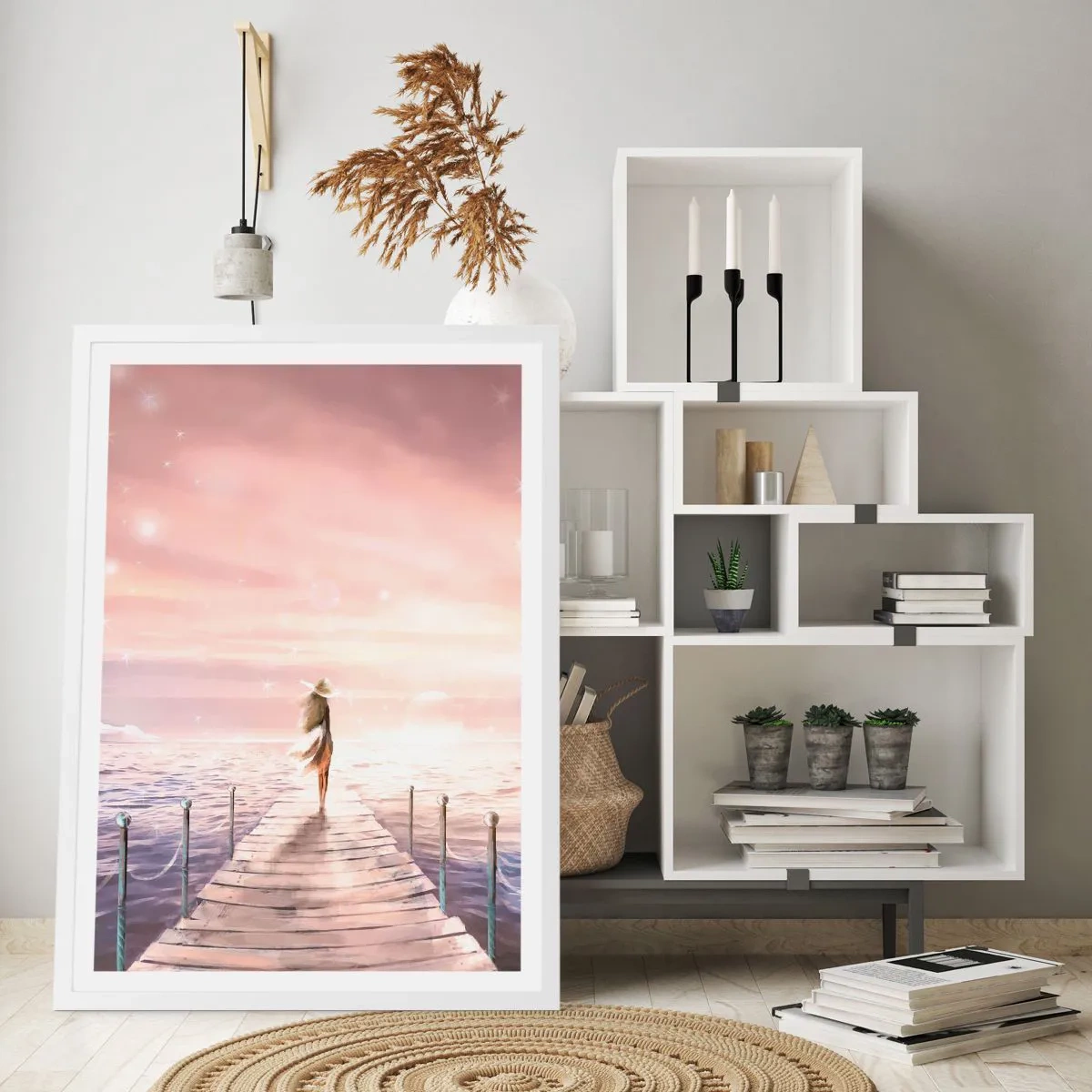 Poster in cornice bianca - Alla luce del sogno - 30x40 cm