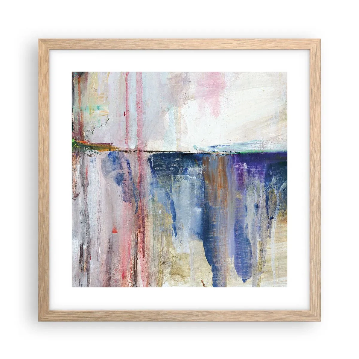 Poster in cornice rovere chiaro - Impressioni e suggestioni colorate - 40x40 cm