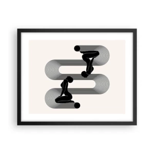 Poster in cornice nera - Simmetria sensuale - 50x40 cm