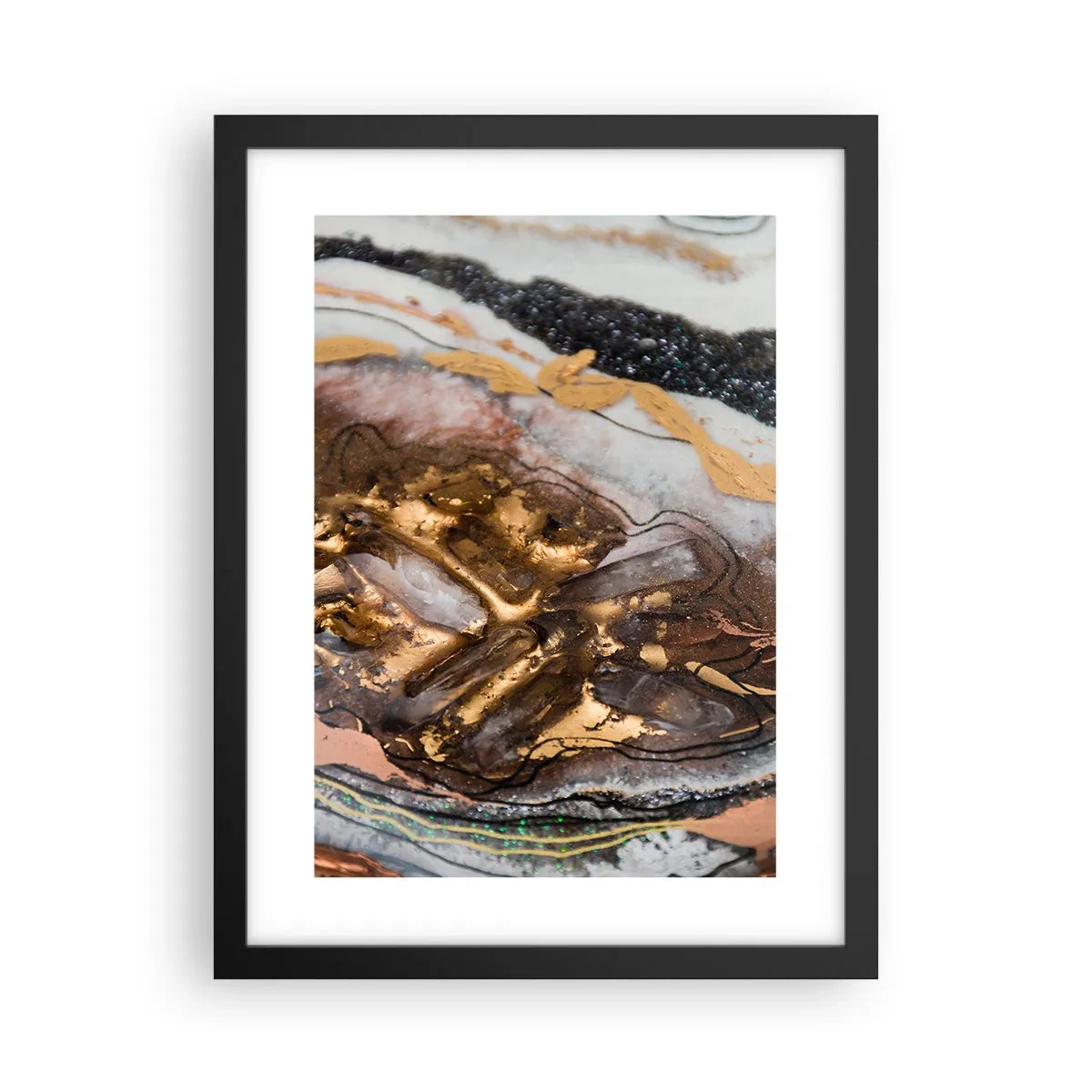 Poster in cornice nera - L'elemento della terra - 30x40 cm